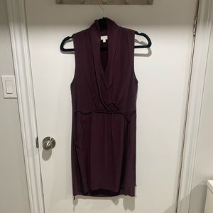 Maroon silk Aritzia Wilfred dress